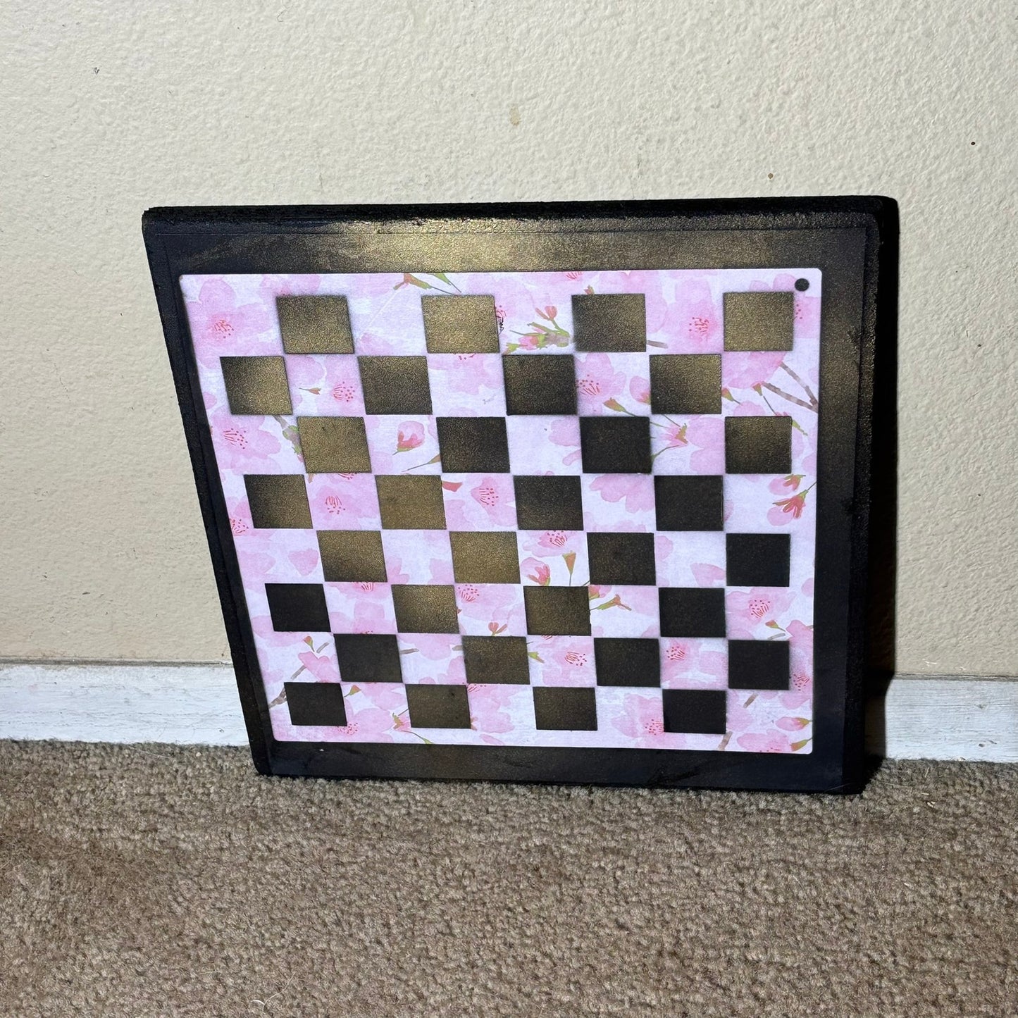 Pink Golden Haze - Scrapbook Chess Board