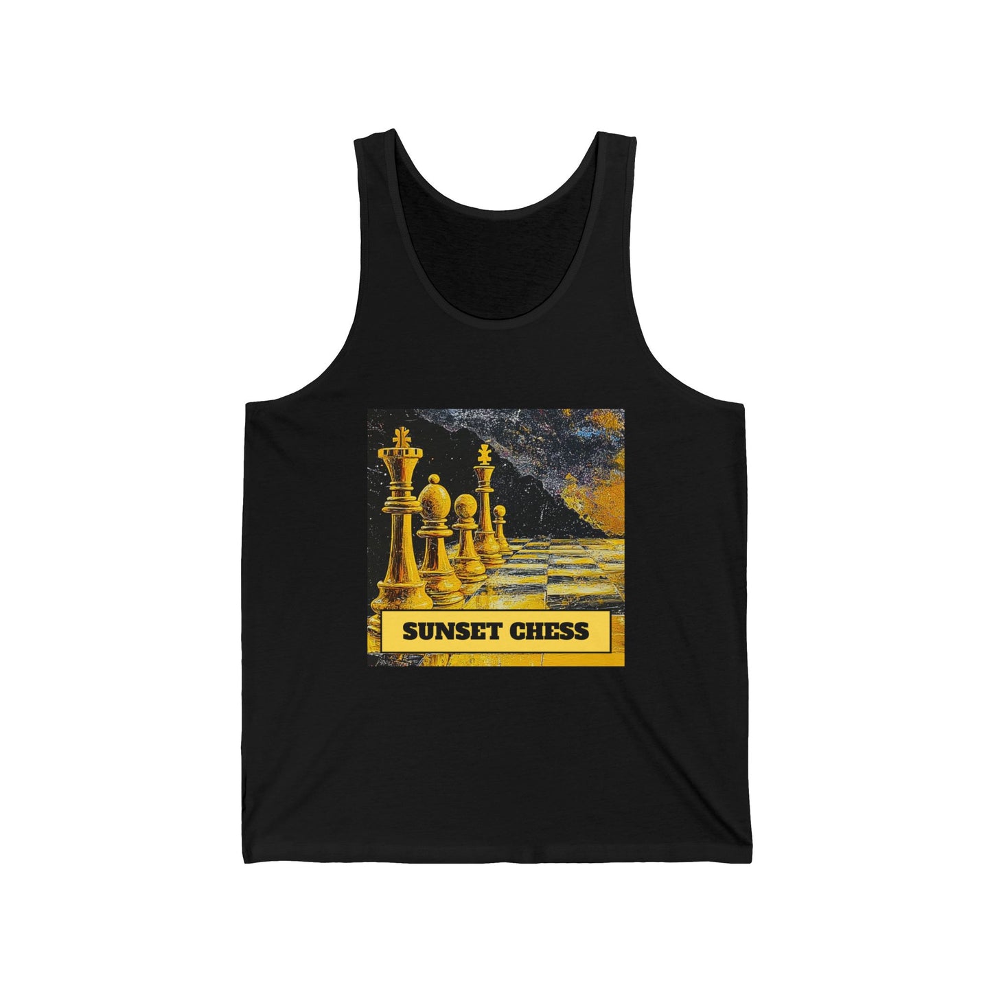 Golden Chess - Black Tank Top