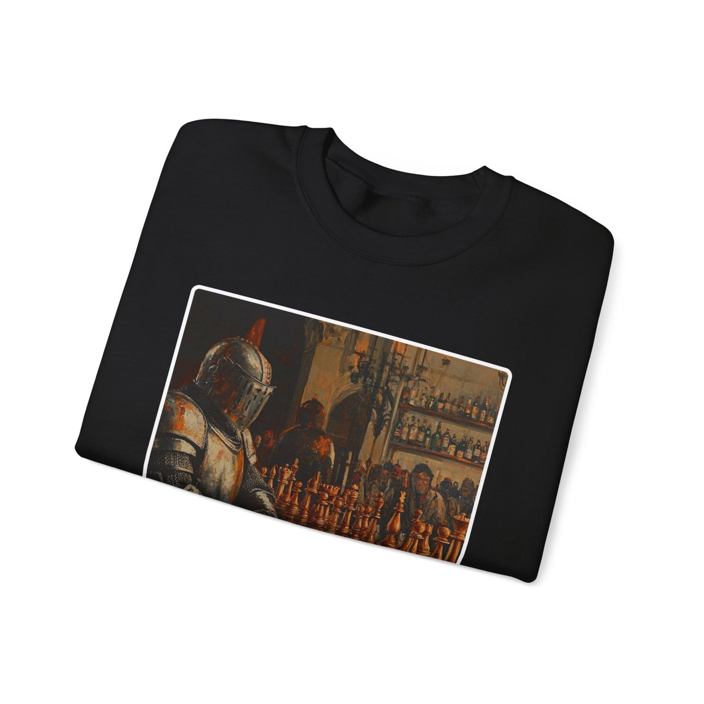 Bar Chess - White Chess Crewneck Sweater