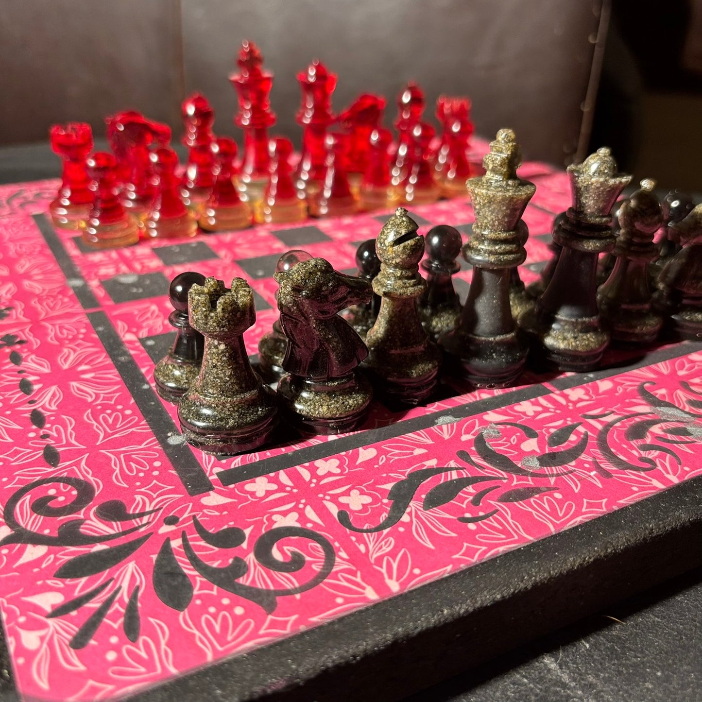 Royal Red - Scrapbook Chess Set