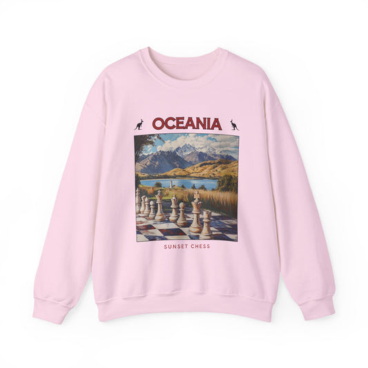 Oceania Beauty - Pink Chess Crewneck Sweater