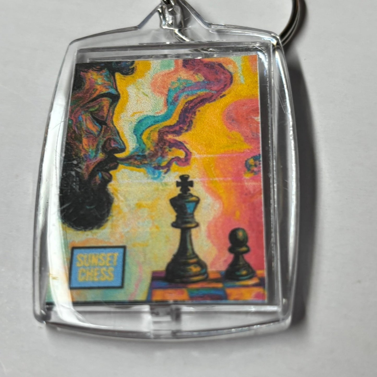 High Illusions - Sunset Chess Photo Keychain