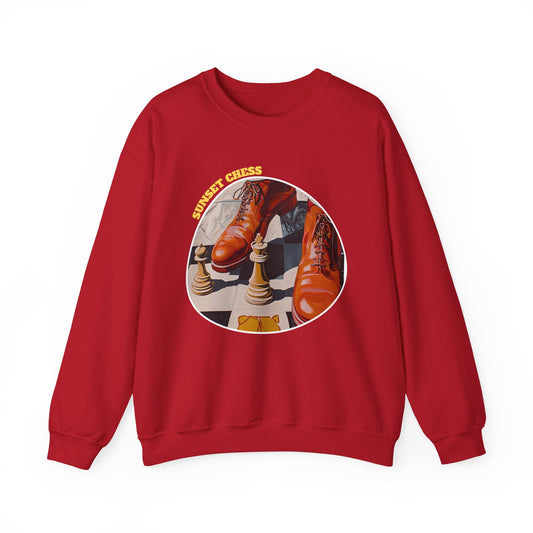 Dancing Shoes - Cherry Red Chess Crewneck Sweater