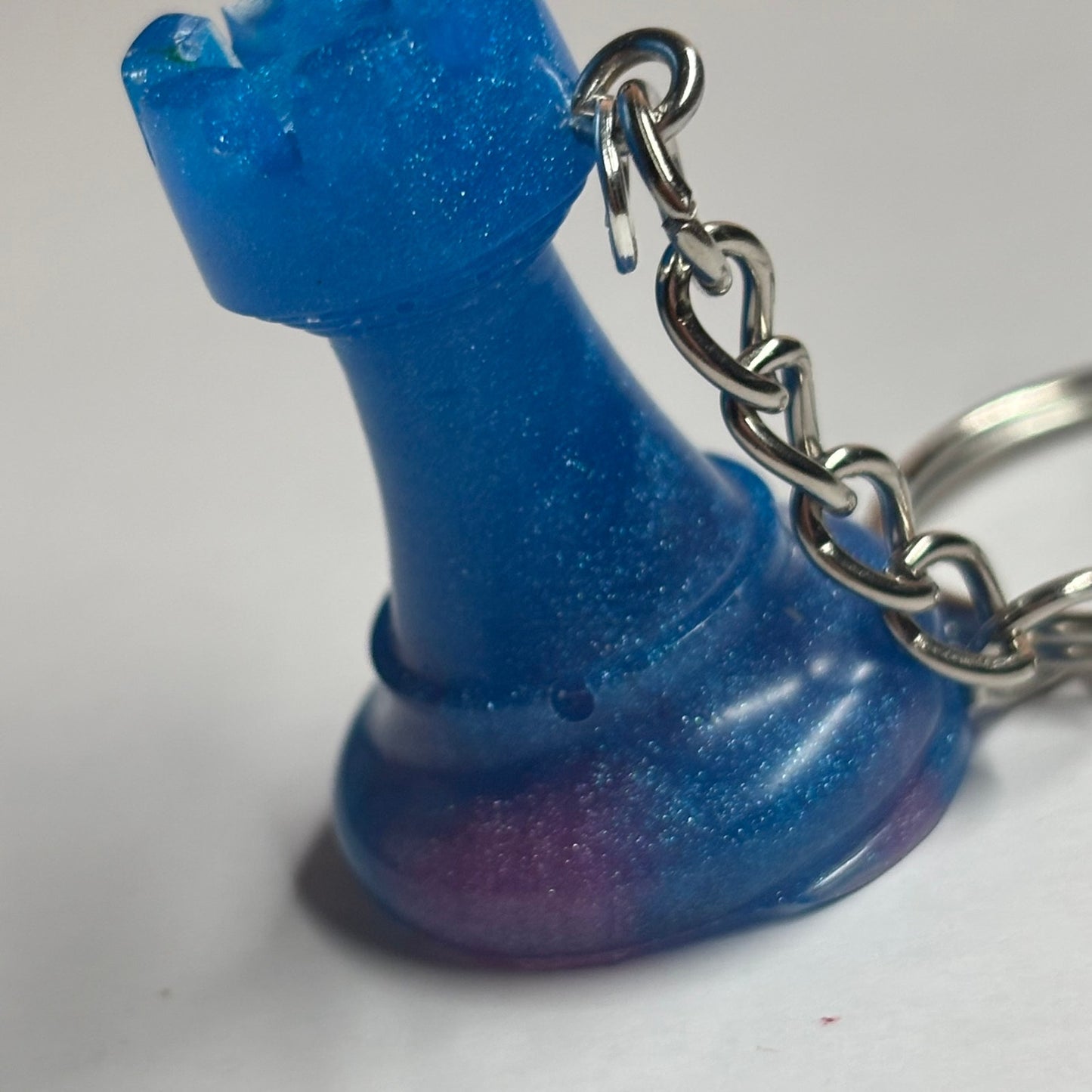Blue Rook - Handmade Resin Keychain
