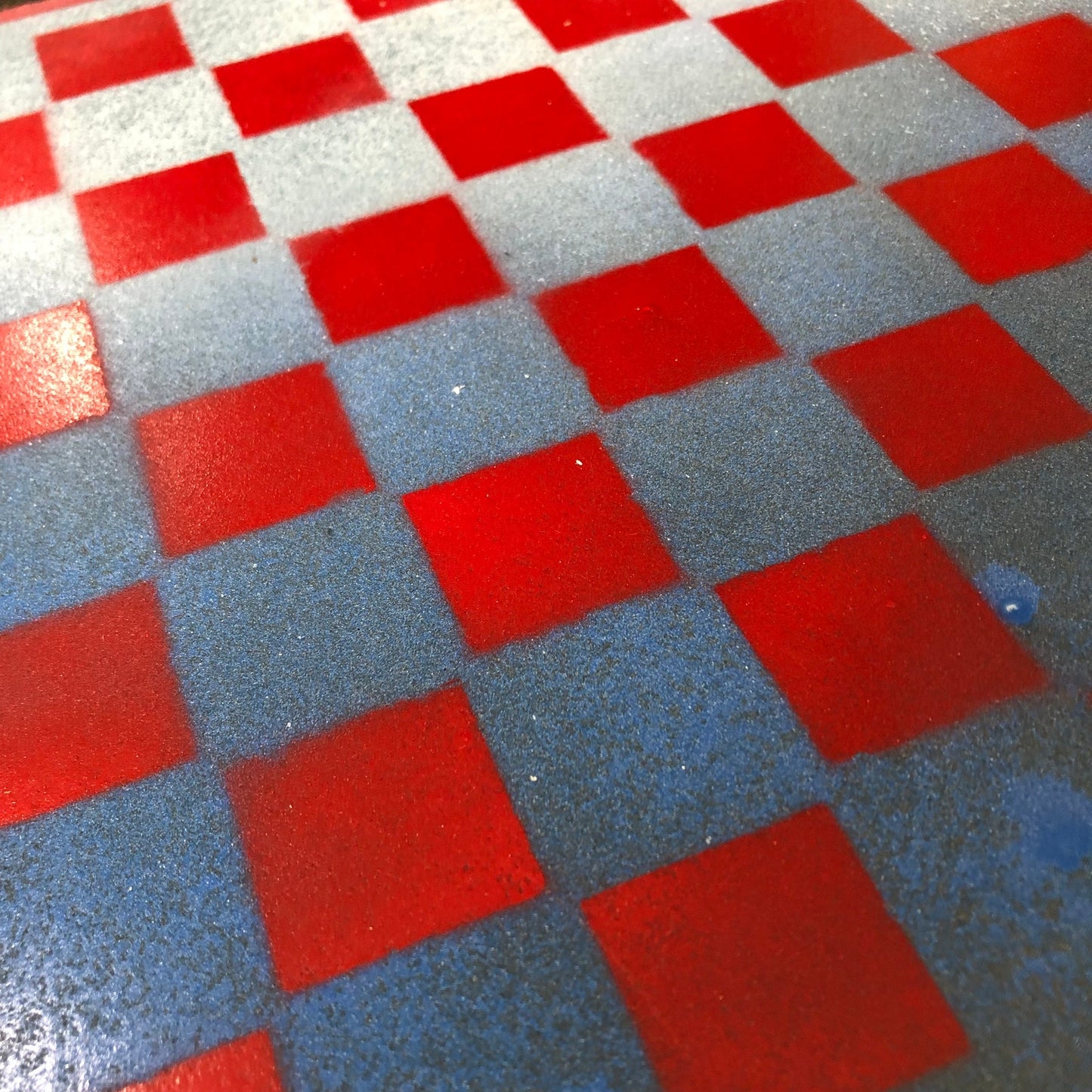 Red & Blue Haze - Painted Chess Set