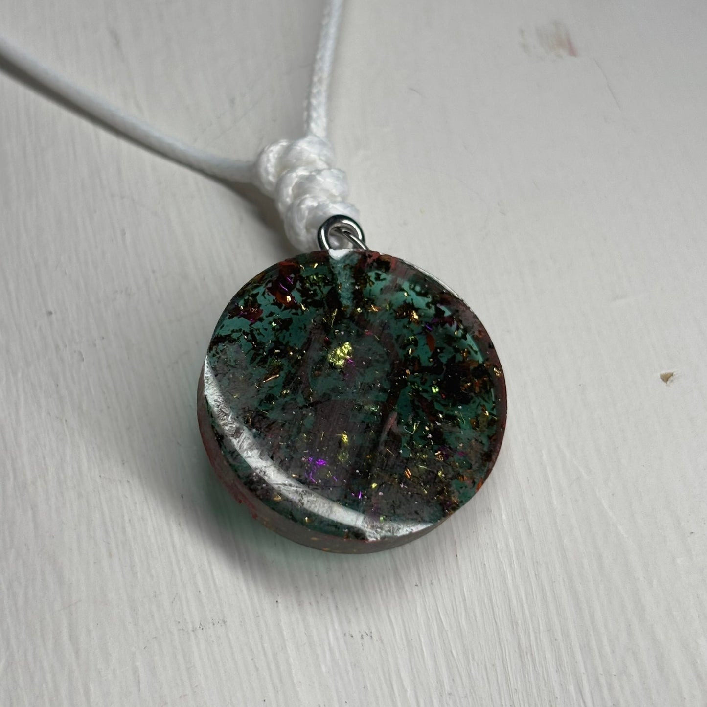 Dark Forest Bishop - Handmade Resin Chess Necklace