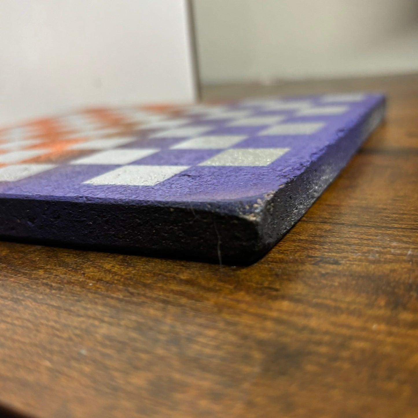 Orange/Purple Chrome - Painted Double Sided Chess Board