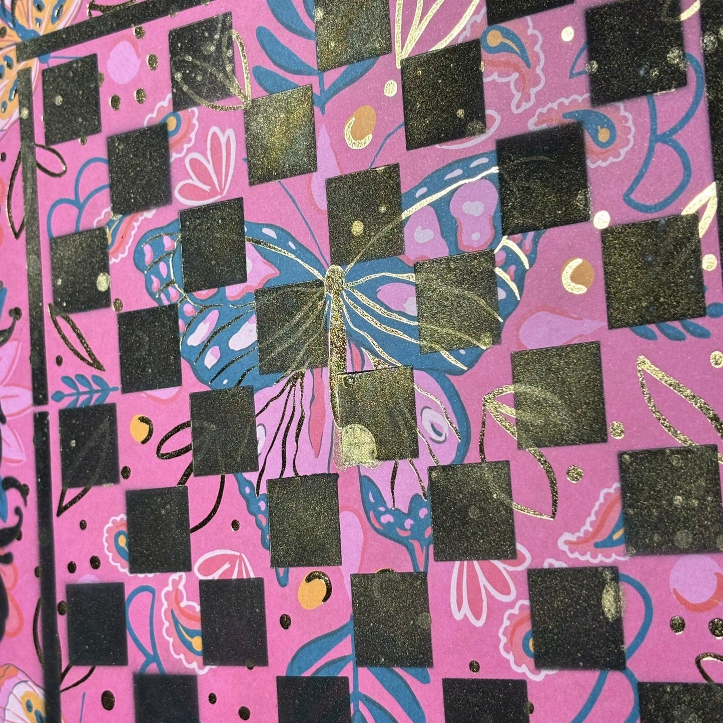 The Pink Butterfly - Scrapbook Chess Board