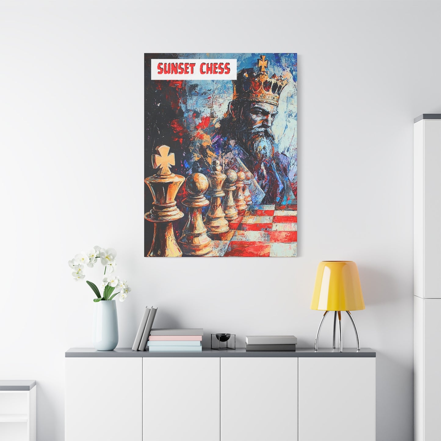 Challenges of a King - Canvas Chess Print 36"x48"