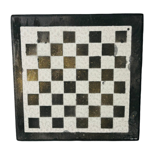 Gray & Black Gold Mist - Scrapbook Chess Board