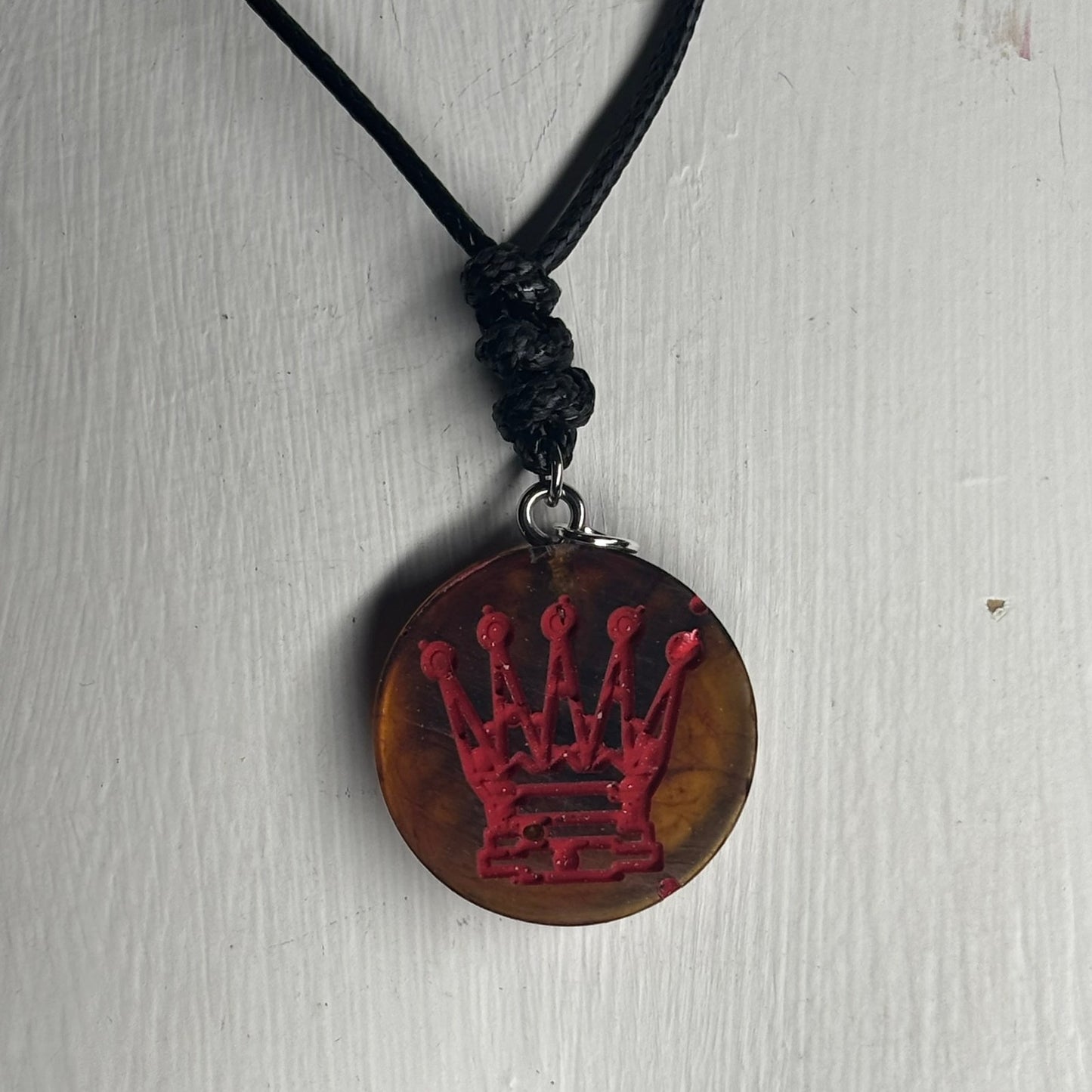Deluxe Royal Queen - Handmade Resin Chess Necklace