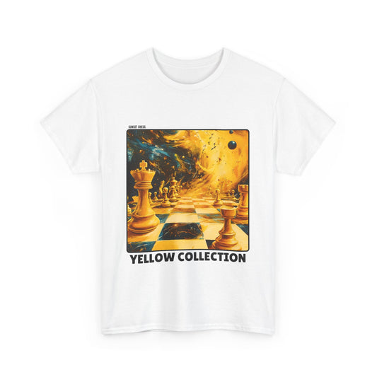 Yellow Galaxy - White Chess T Shirt