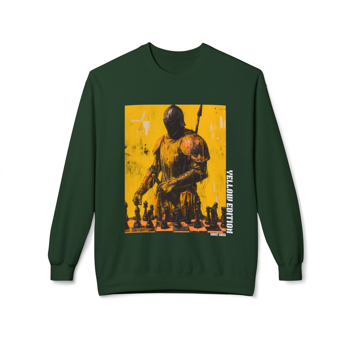 Knight Chess Warrior - Green Chess Crewneck Sweater