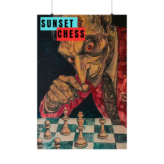 Vampire Plays Chess - Matte Vertical Poster 24"x36"