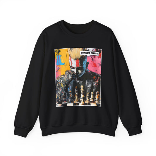 Metal Man - Black Chess Crewneck Sweater