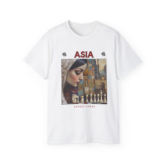 Asian Beauty - White Chess T Shirt