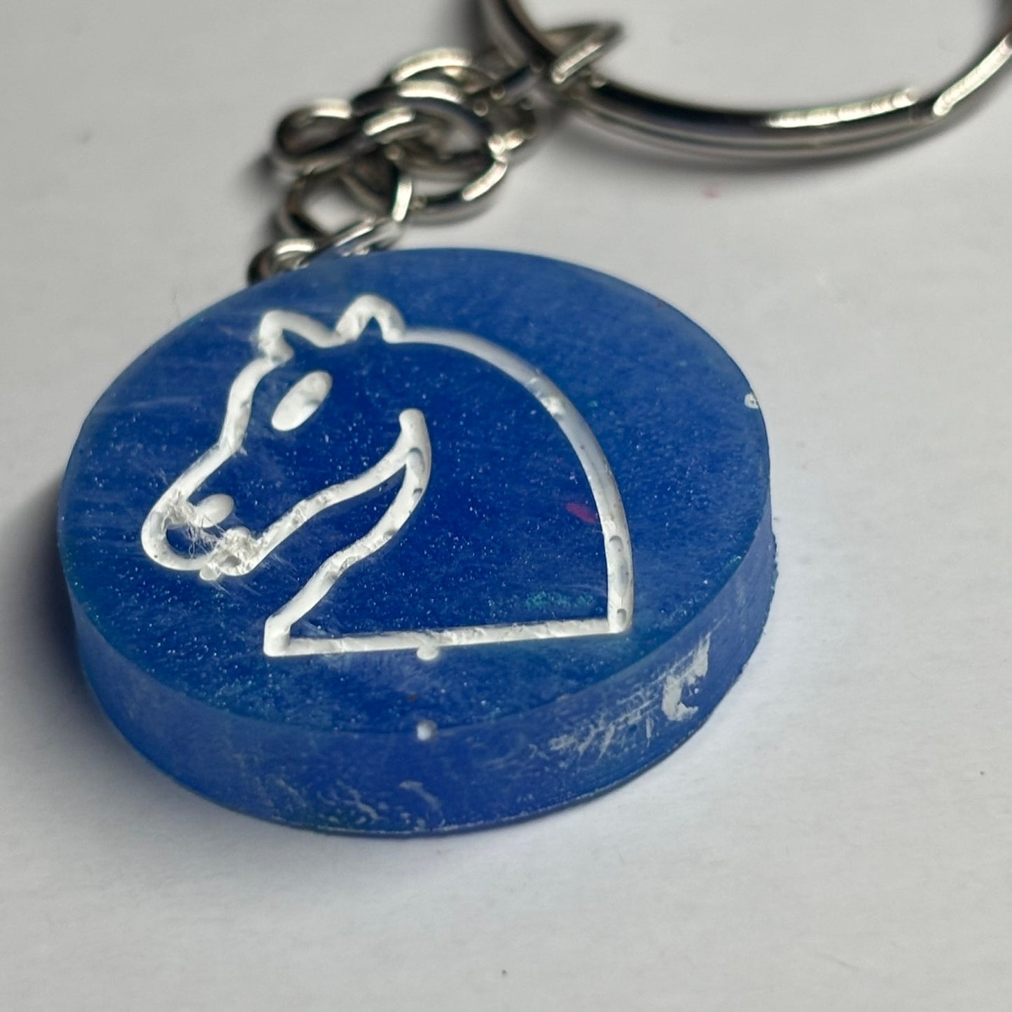 Blue Knight - Handmade Resin Keychain