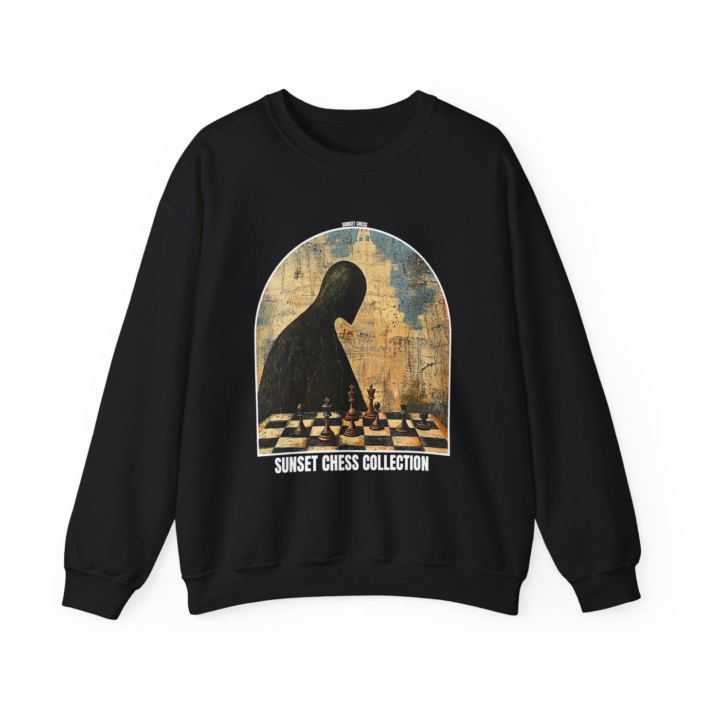 The Shadow Man - Black Chess Crewneck Sweater