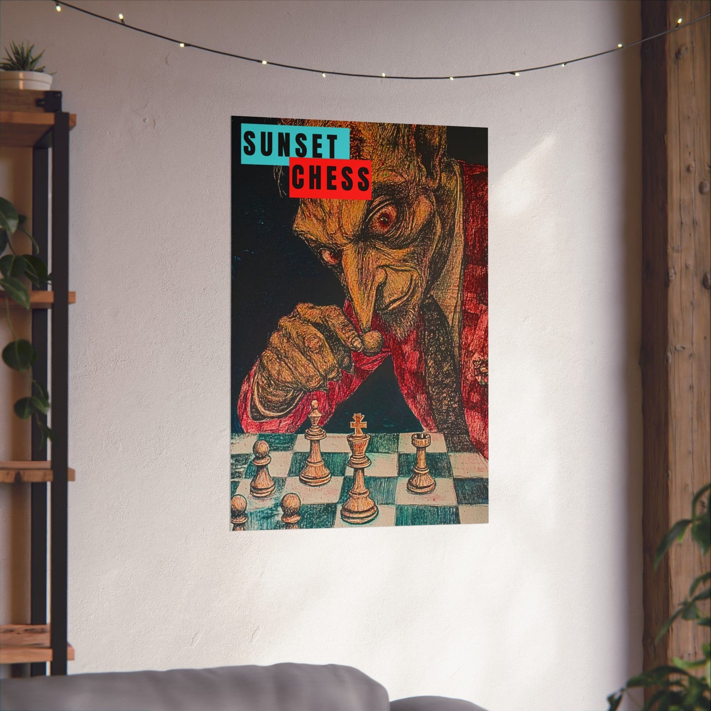 Vampire Plays Chess - Matte Vertical Poster 24"x36"