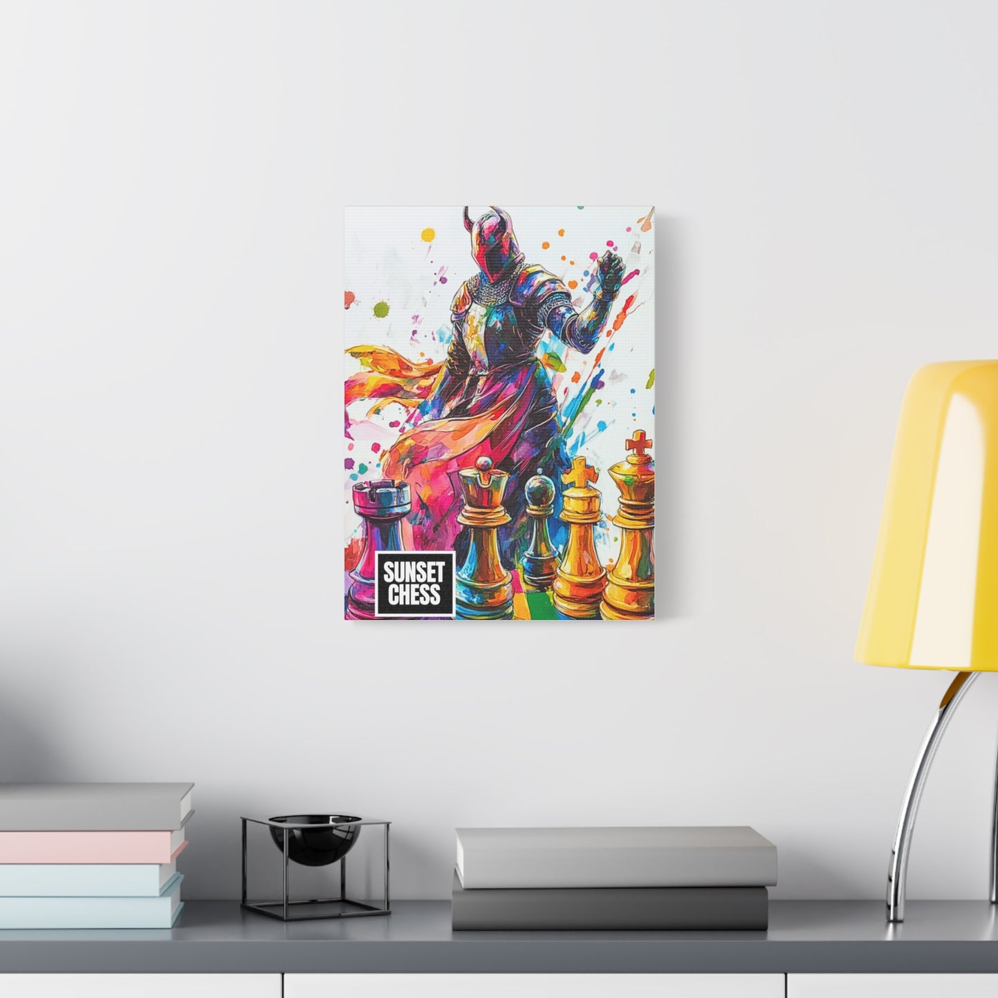 Knights Withdrawal - Canvas Chess Print 12"x16"