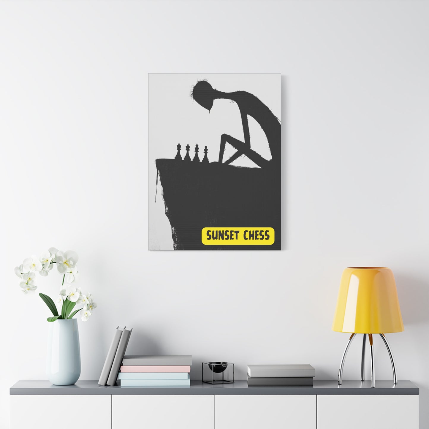 Alone On The Mount - Canvas Chess Print 24"x32"