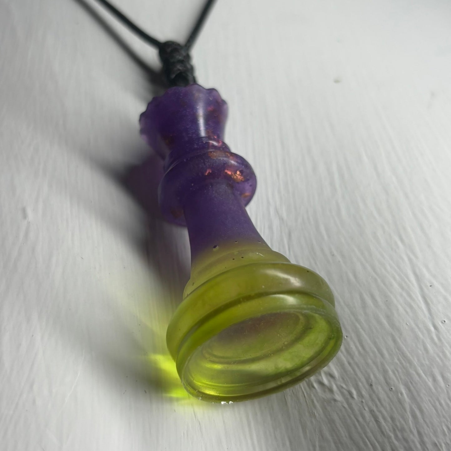 Starlight Purple Crystal Queen - Handmade Resin Chess Necklace