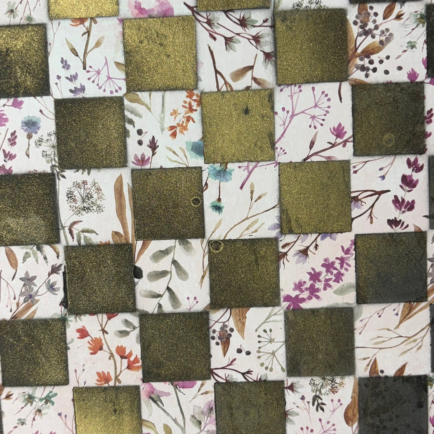 Flowing Flowers - Scrapbook Chess Board