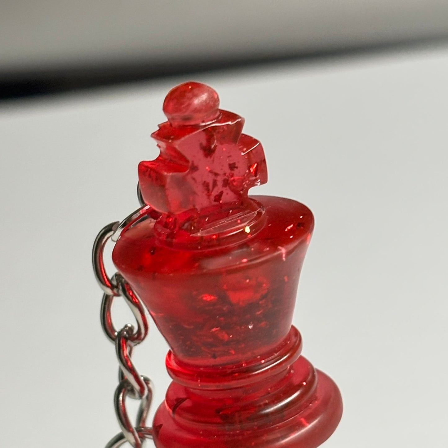 Red Crystal King - Handmade Resin Keychain