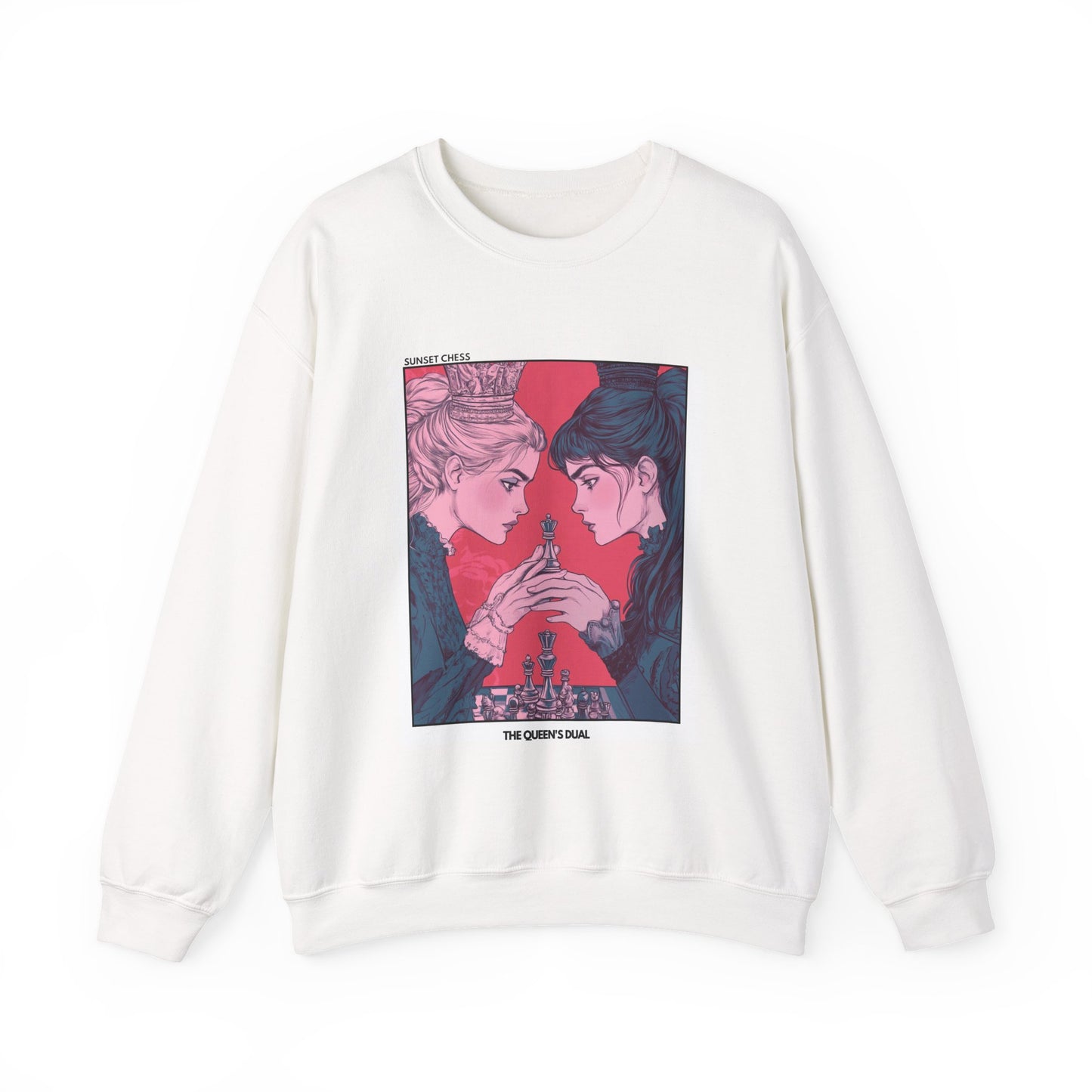 The Queen' Duel* hehe...  White Chess Crewneck Sweater