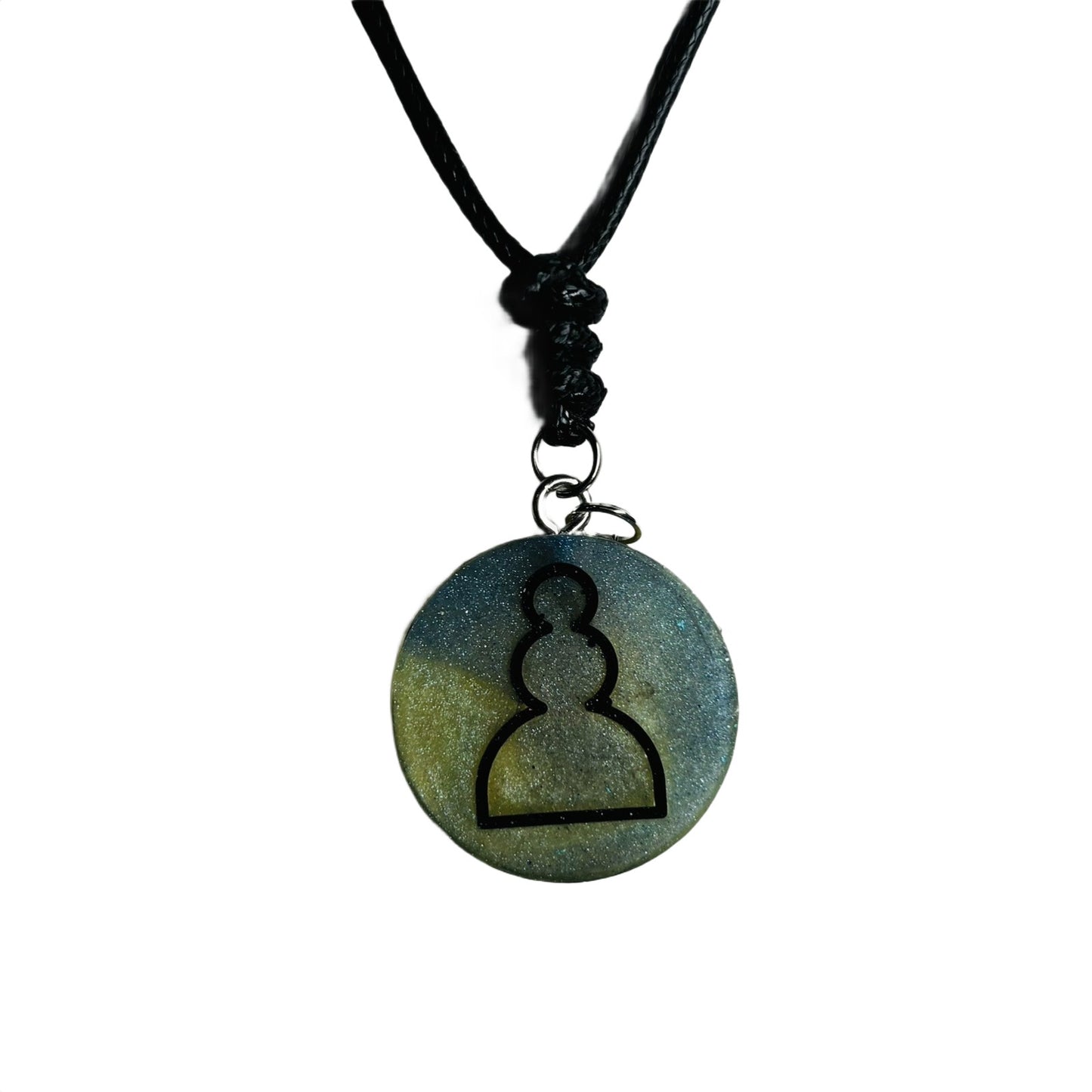 Green Pawn - Handmade Resin Chess Necklace