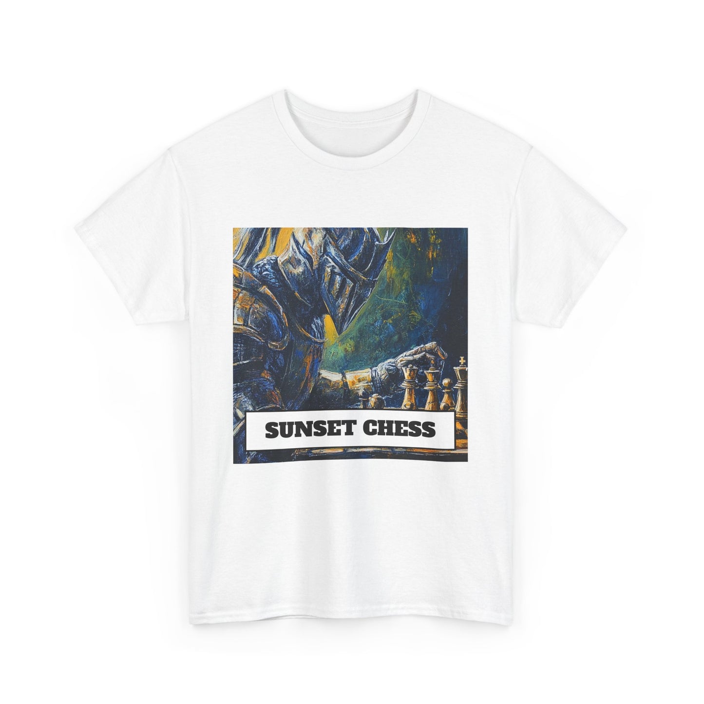 Knight At Work - White Chess T Shirt