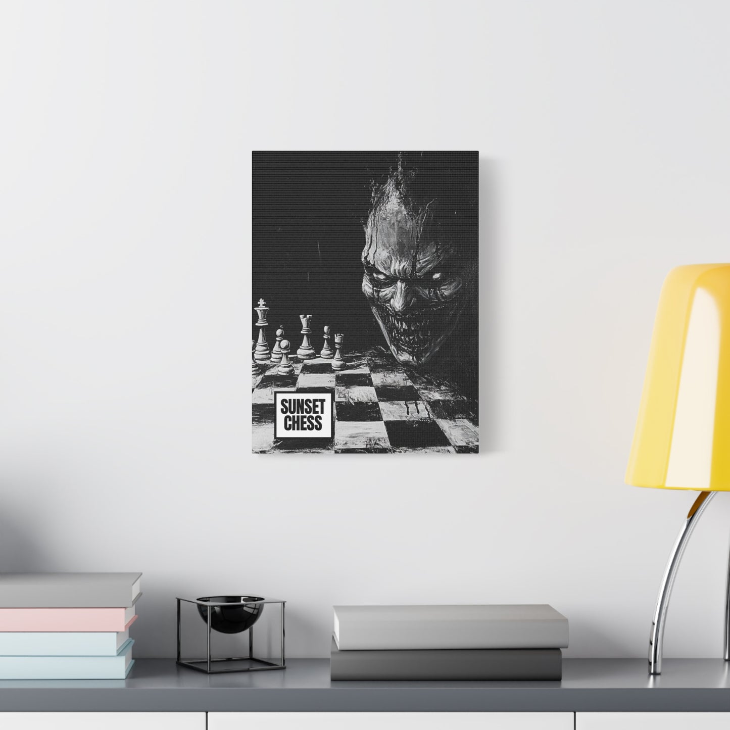 Haunted Chess - Canvas Chess Print 12"x16"
