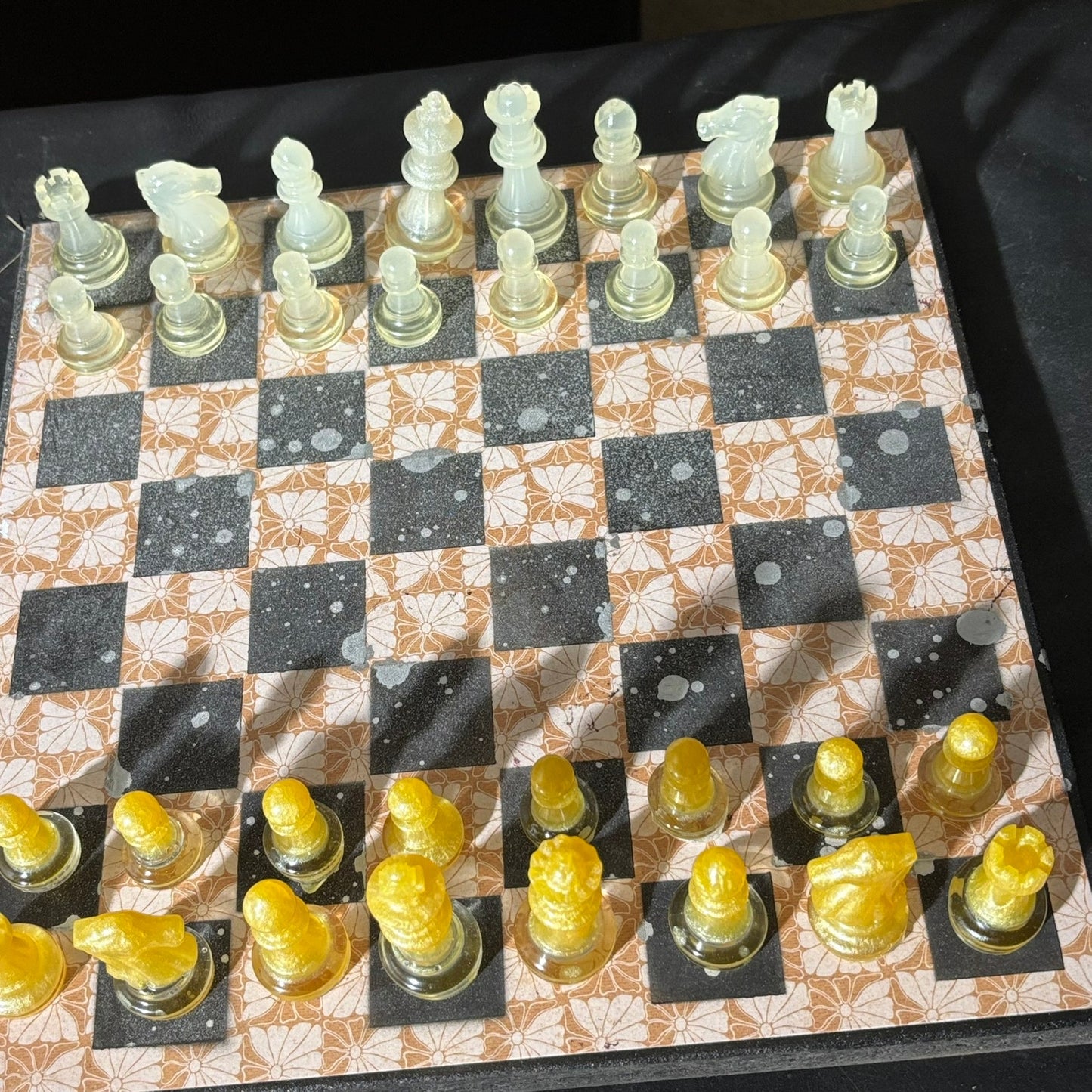 Vintage Brown Patter - Scrapbook Chess Set