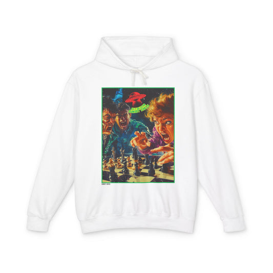 Blunders in Space - White Chess Hoodie