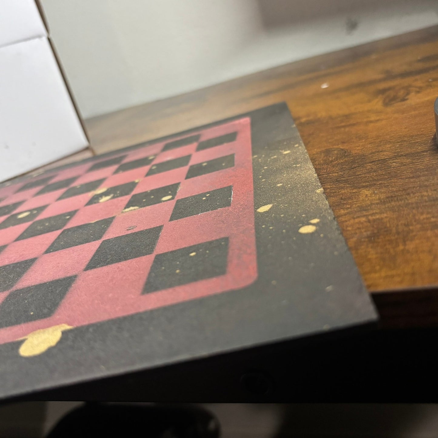 Chinese Golden Red - Painted Chess Board