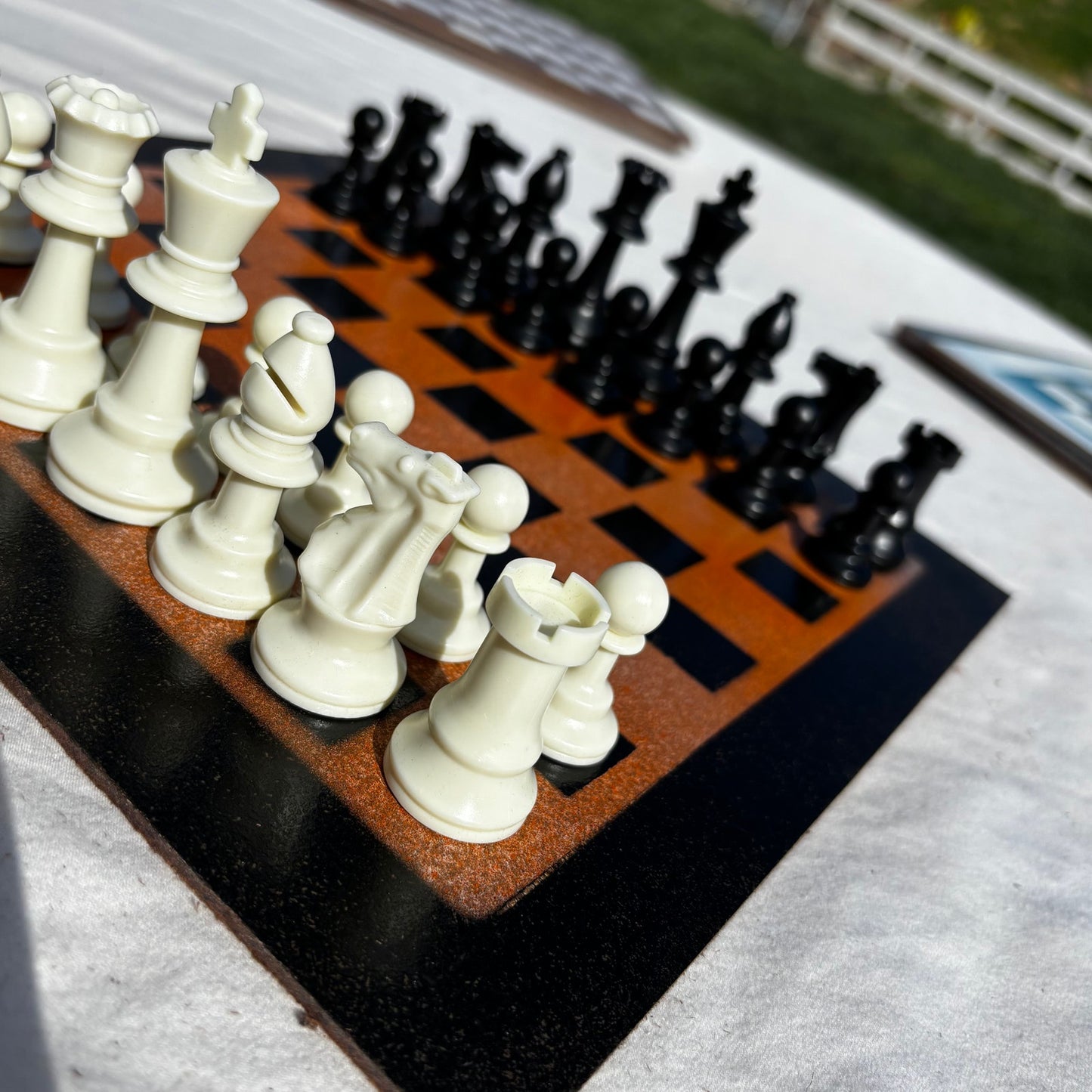 Safari Orange - Painted Chess Set
