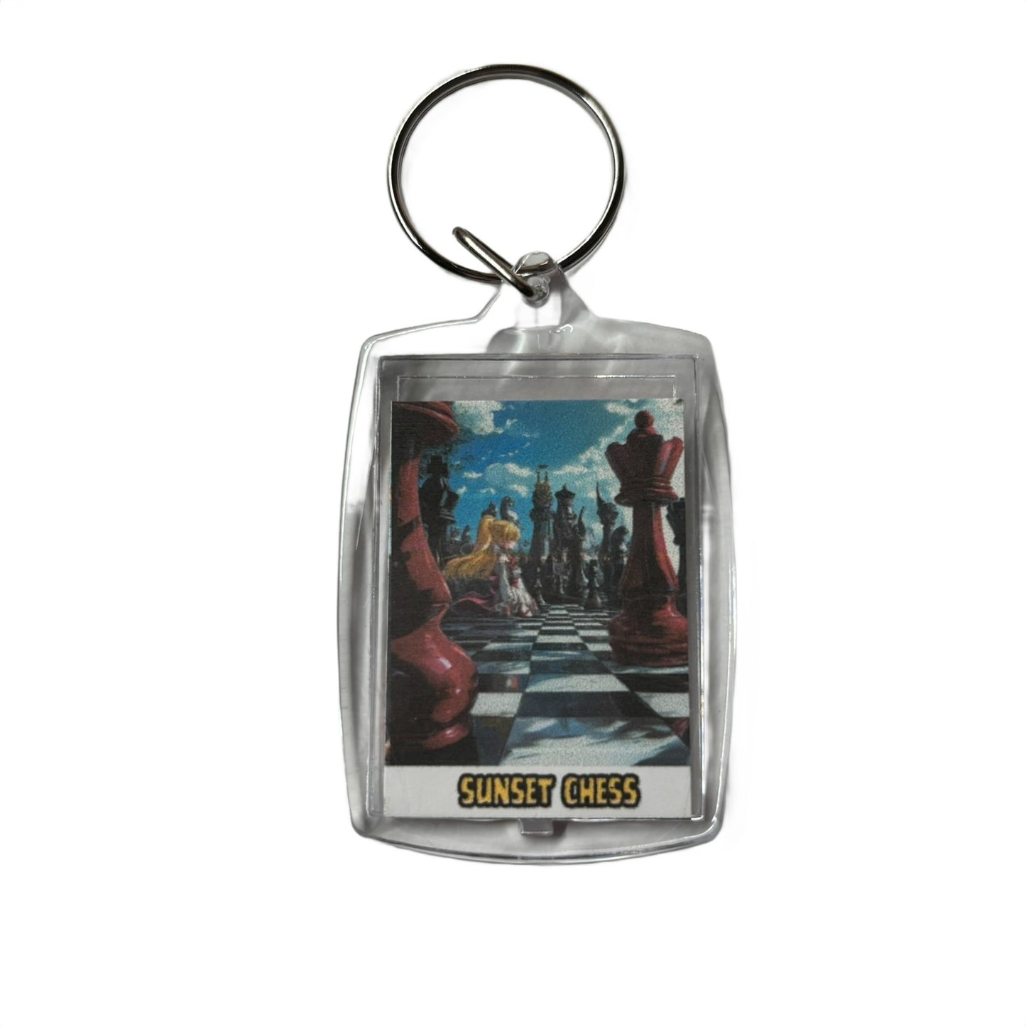 The Battle - Chess  Photo Keychain