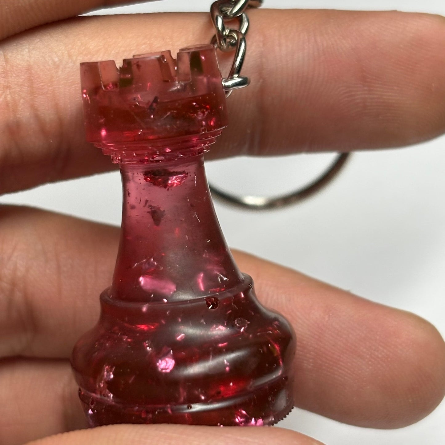 Vampire Red Rook - Handmade Resin Keychain