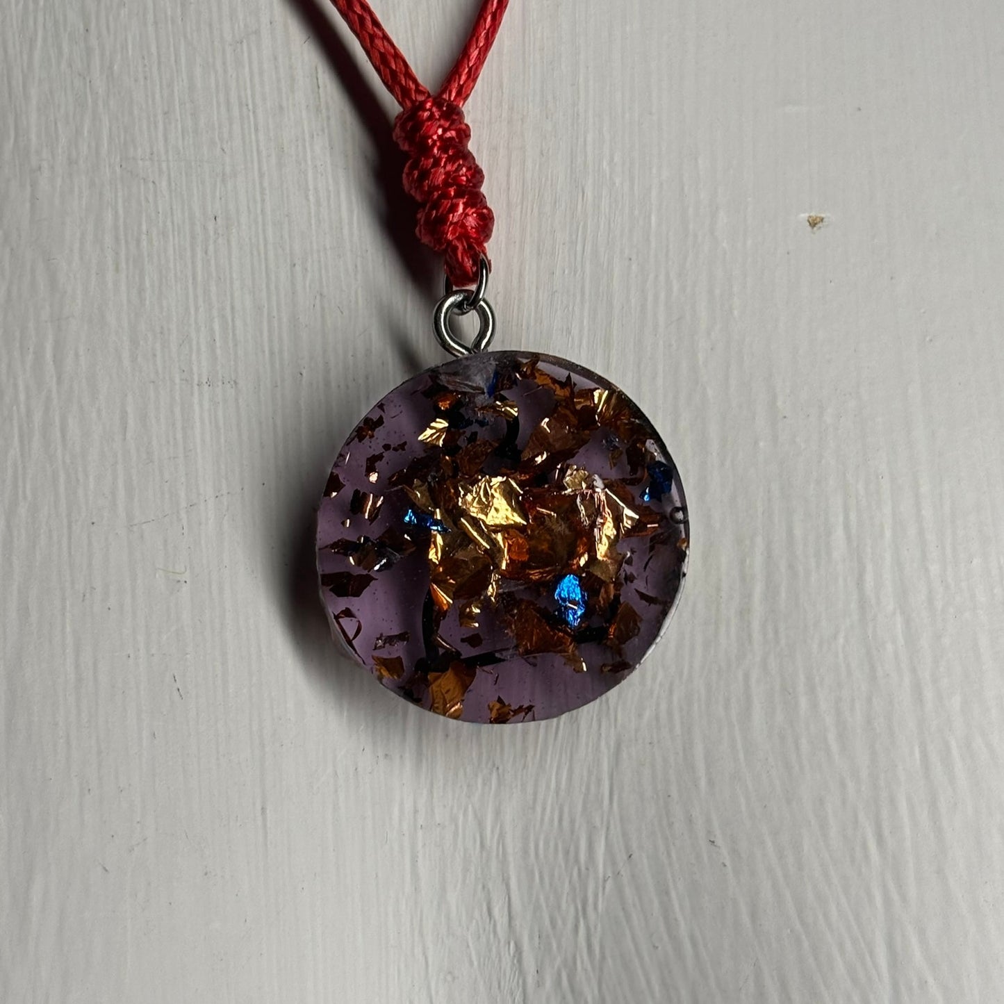 Dark Purple Pawn - Handmade Resin Chess Necklace