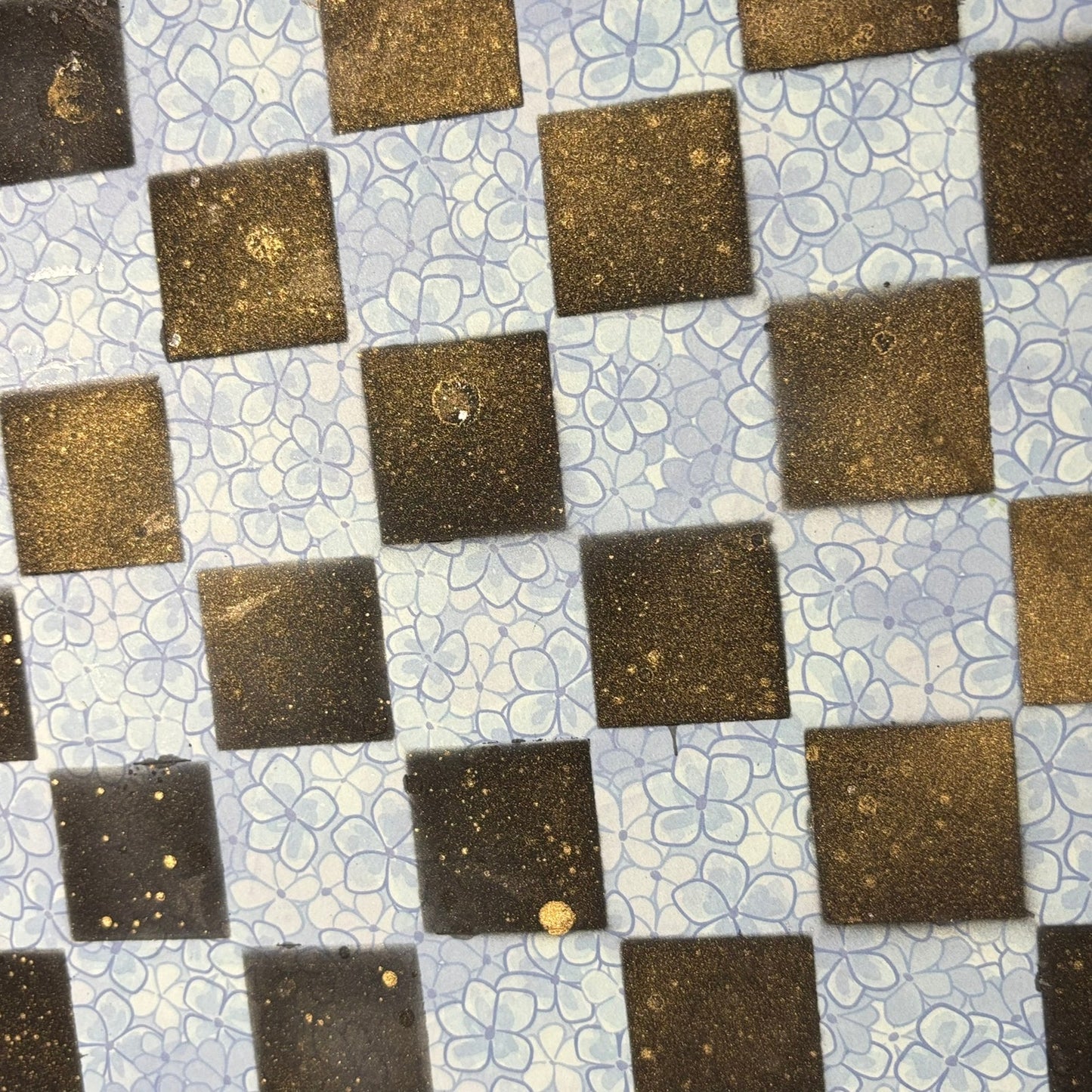 Golden Black & Blue - Scrapbook Chess Board