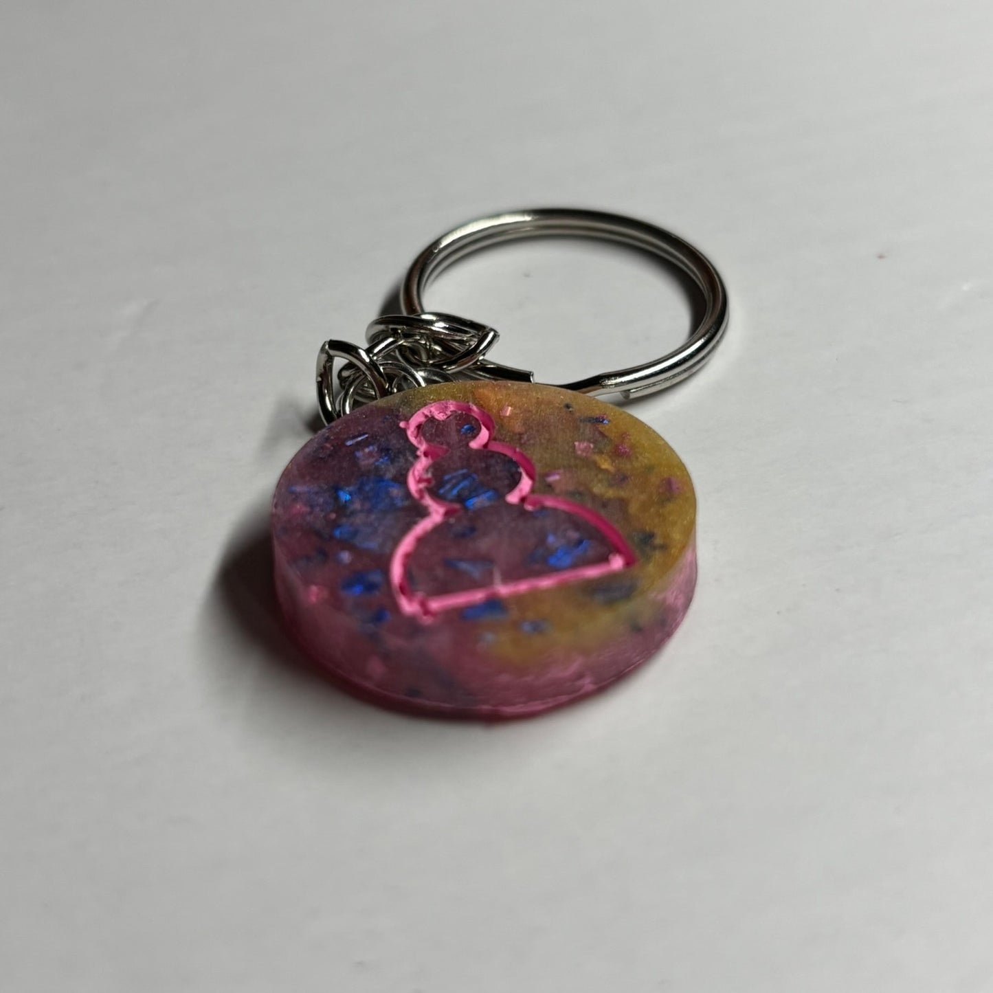 Pink Pawn Royal - Handmade Resin Keychain