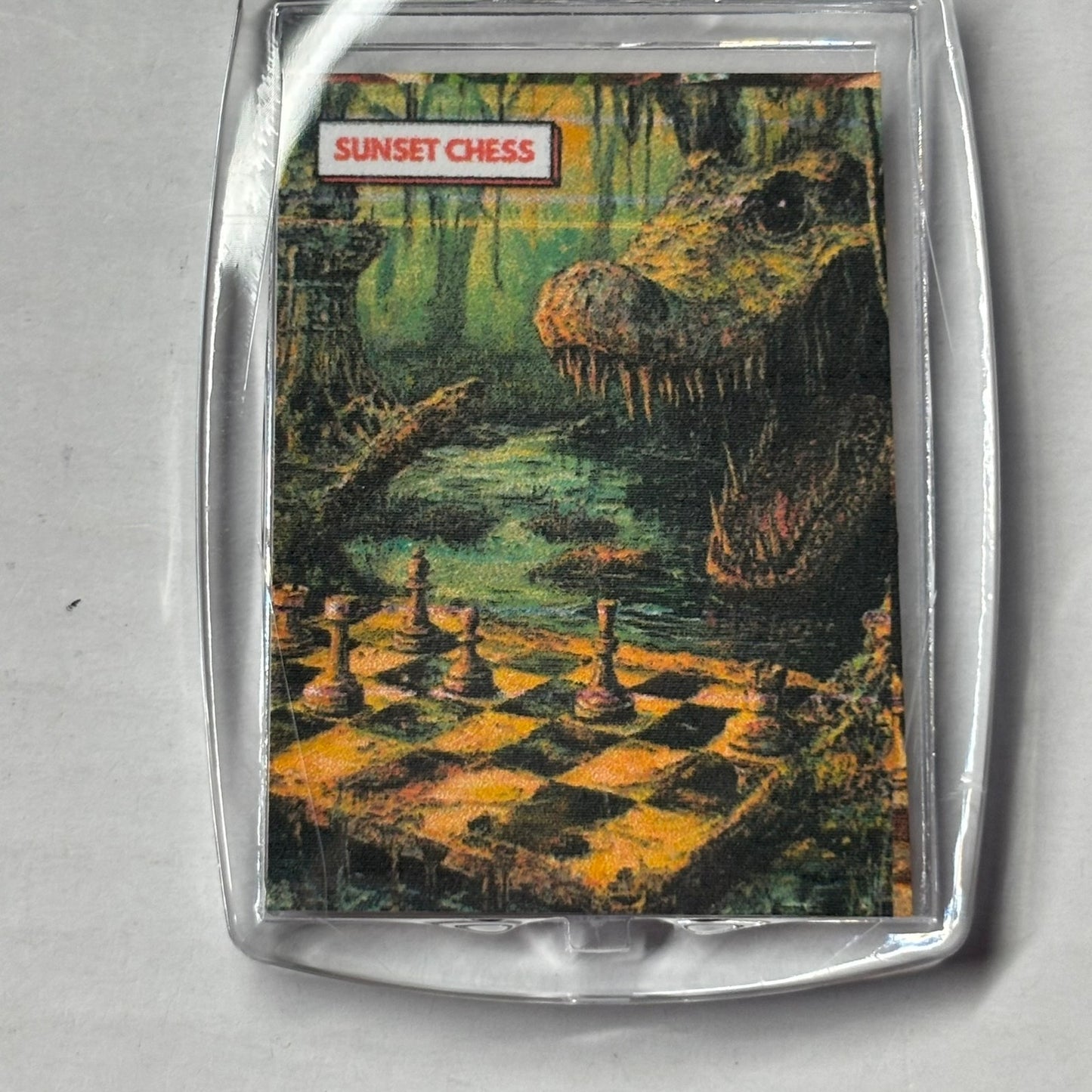 Alligator - Chess  Photo Keychain