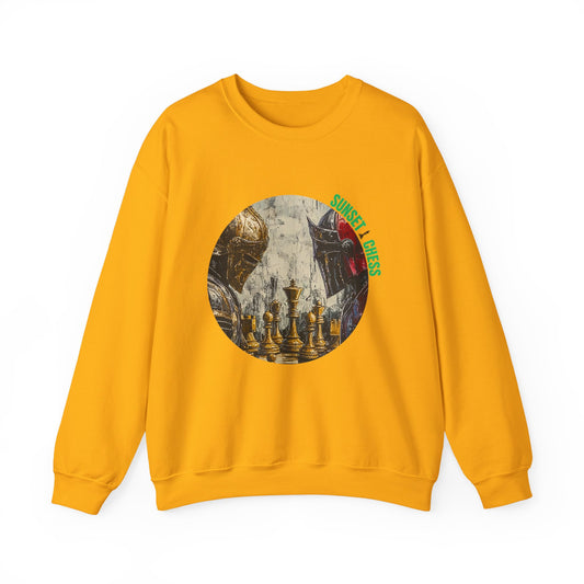 Knights At War - Yellow Gold Chess Crewneck Sweater
