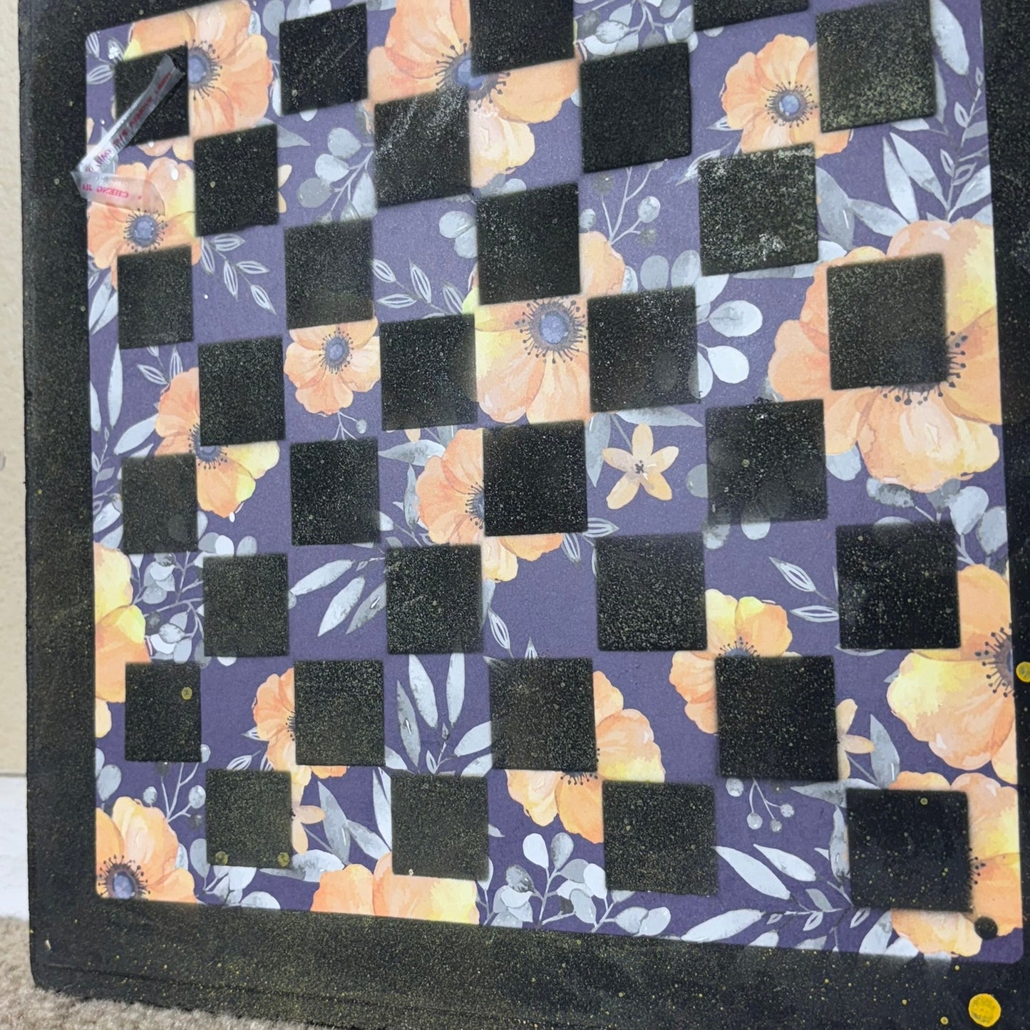 Yellow Flowers - Scrapbook Chess Board