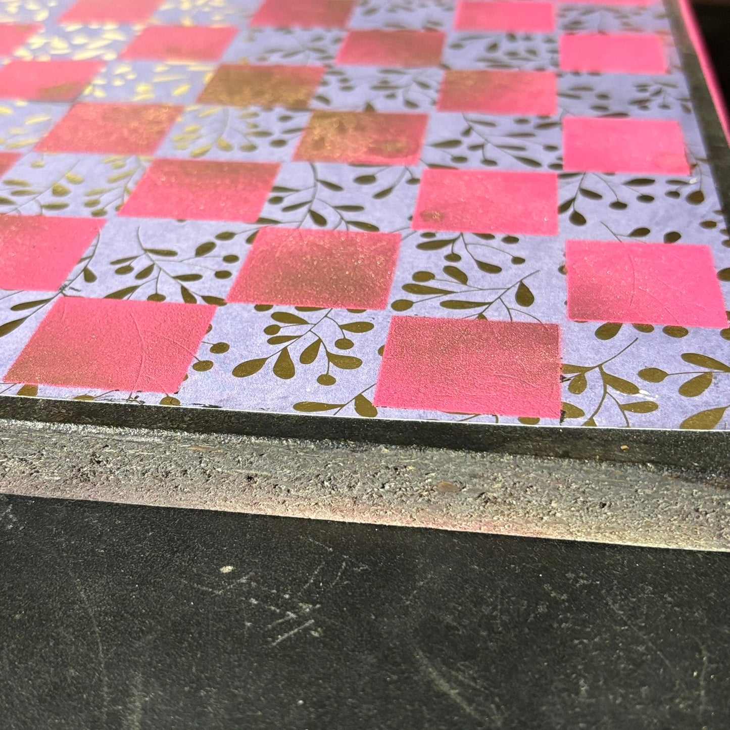 Gold & Pink - Scrapbook Chess Board