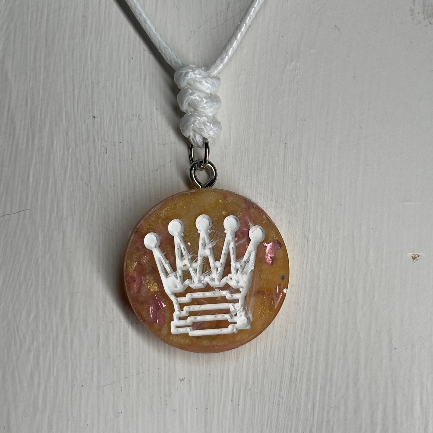 Banana Yellow Queen - Handmade Resin Chess Necklace