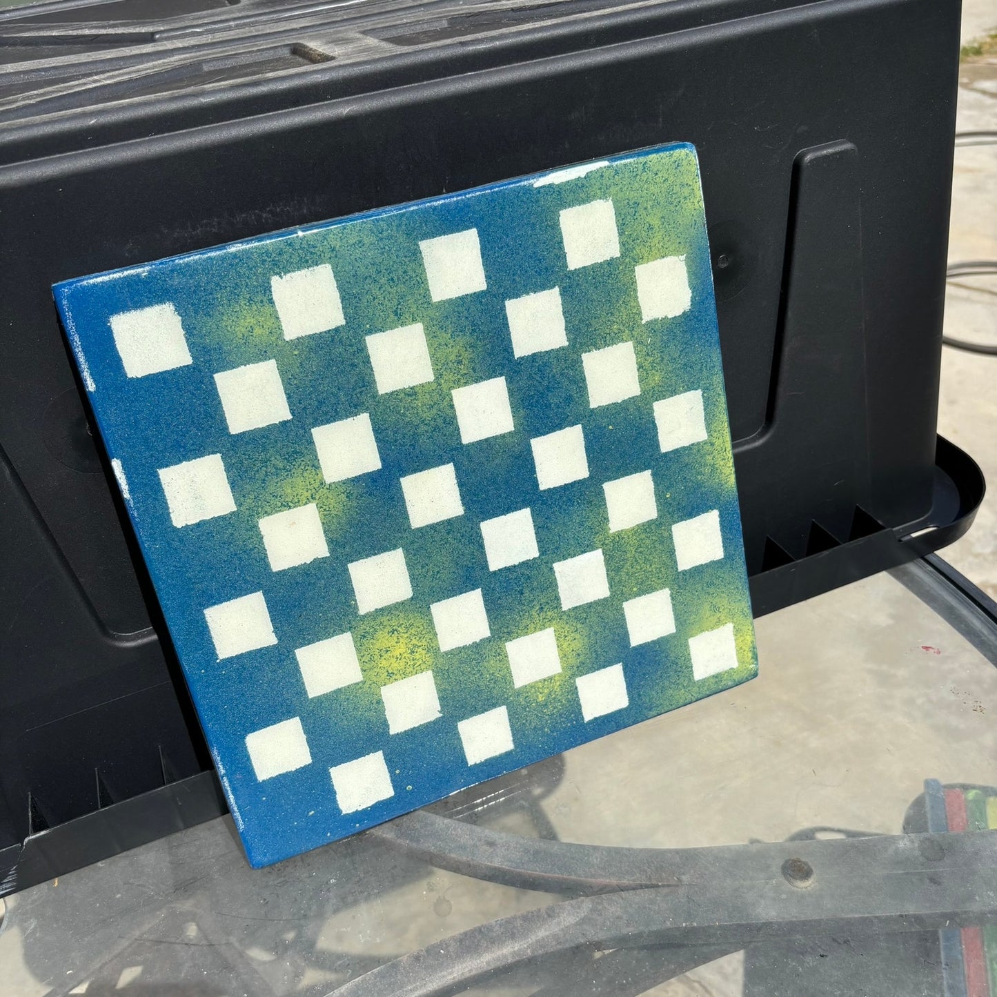 Lush Blue - Resin Coated Chess Board