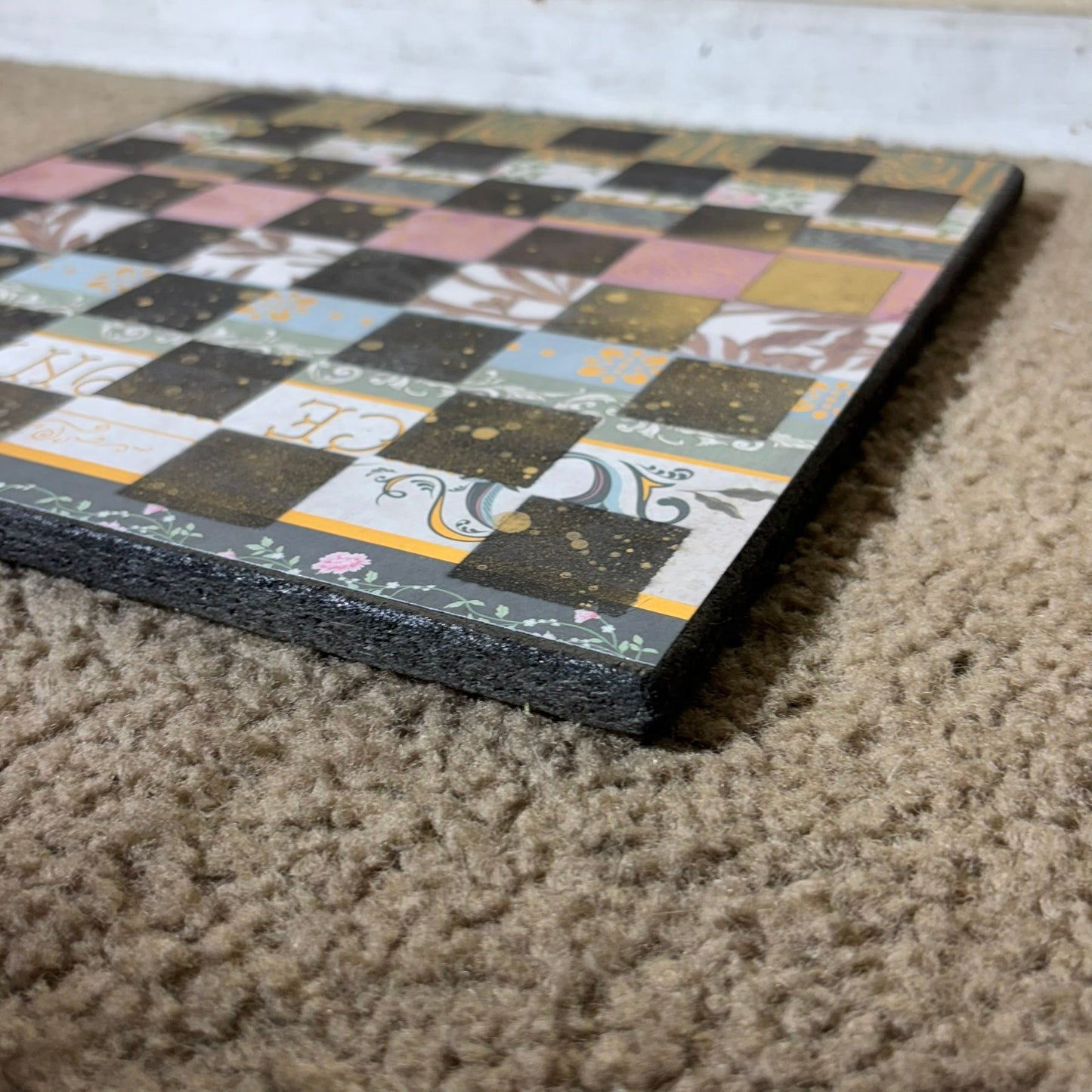 Splendid Collage - Scrapbook Chess Board