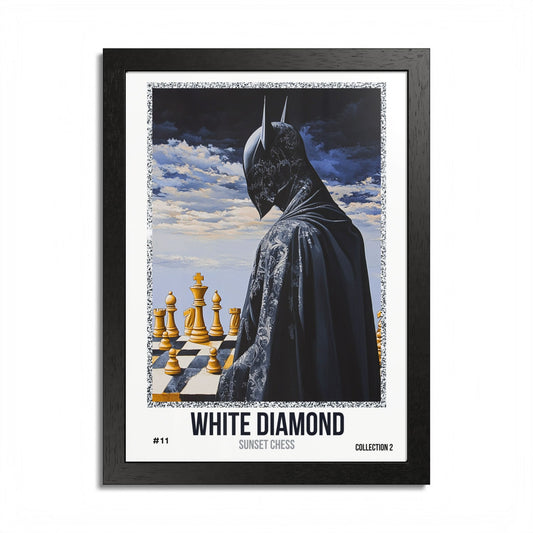White Diamond - Collection 2 Card #11 - Sunset Card Poster Framed 12"x16"