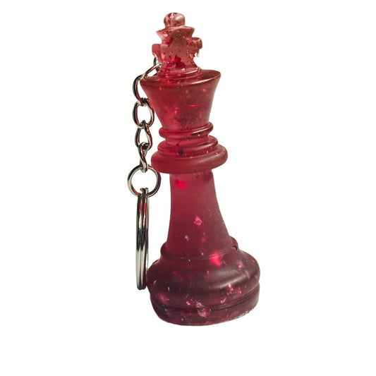 Red Crystal King - Handmade Resin Keychain
